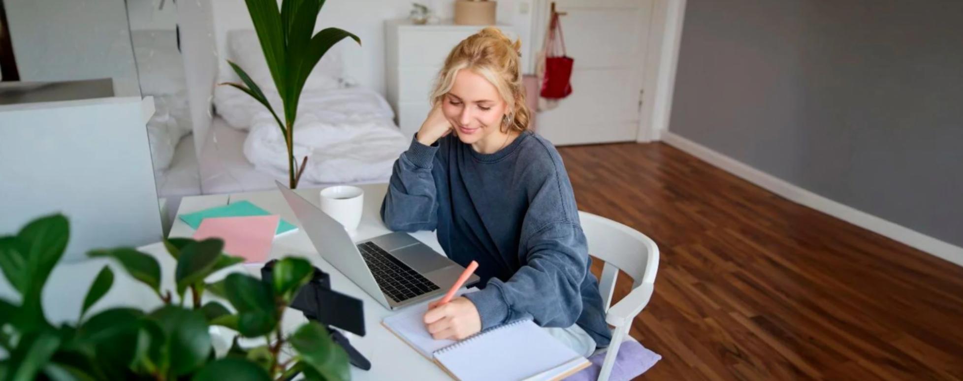Small group discussion around financial forecasting dashboard